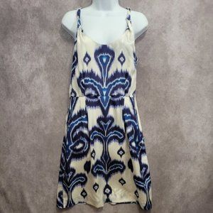 Banana Republic Blue and White Sleeveless Sundress